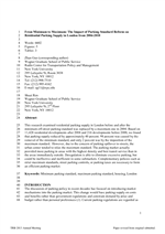 Cover of Impact of Eliminating Minimum Parking Standard on Residential Parking Supply in London, 2004-2010