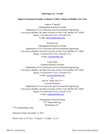 Cover of Impact of Inclement Weather on Hourly Traffic Volumes in Buffalo, New York