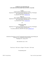 Cover of Modeling Framework for Long-Distance Pleasure Travel Supply Analysis