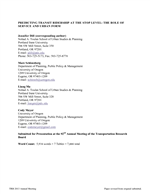 Cover of Predicting Transit Ridership at Stop Level: Role of Service and Urban Form