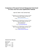 Cover of Comparison of Pavement Network Management Tools Based on Linear and Non-linear Optimization Methods