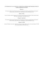 Cover of A Systematic Evaluation of Alternative Options for the Reduction of Vessel Emissions in Ports