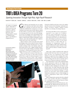 Cover of TRB’s IDEA Programs Turn 20: Sparking Innovation Through High-Risk, High-Payoff Research