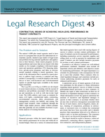 Cover of Contractual Means of Achieving High-level Performance in Transit Contracts