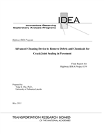 Cover of Advanced Cleaning Device to Remove Debris and Chemicals for Crack/Joint Sealing in Pavement