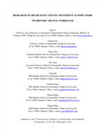 Cover of Research on Heart Rate and Eye Movement as Indicators of Drivers’ Mental Workload