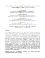 Cover of Explorative Spatial Analysis of Traffic Accidents Using GWPR Model for Urban Safety Planning