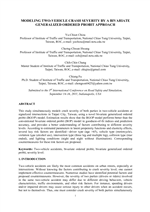 Cover of Modeling Two-Vehicle Crash Severity Using a Bivariate Generalized Ordered Probit Approach