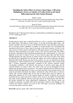 Cover of Modeling the Safety Effect of Advisory Speed Signs: A Bivariate Multiplicative Factor on Number of 
Crashes Based on the Speed Differential and the Side Friction Demand