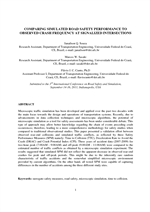 Cover of Comparing Simulated Road Safety Performance to observed Crash Frequency at Signalized Intersections