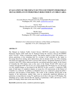 Cover of Evaluation of the Impact of Two Countdown Pedestrian Signal Displays on Pedestrian Behavior in an Urban Area