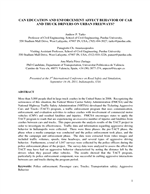 Cover of Can Education and Enforcement Affect Behavior of Car and Truck Drivers on Urban Freeways?