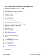 Cover of New York City Department of Transportation Traffic Information Management System (TIMS)