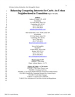 Cover of Balancing Competing Interests for Curb: An Urban Neighborhood in Transition