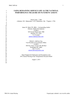 Cover of Using Remaining Service Life as the National Performance Measure of Pavement Assets