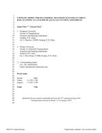 Cover of Coupling Model for Multimodal Transfer Facilities at Urban Rail Stations: An Analysis of Lelylaan Station, Amsterdam