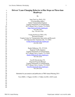 Cover of Drivers’ Lane-Changing Behavior at Bus Stops on Three-Lane Roadways