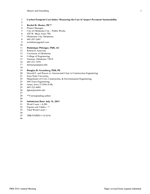Cover of Carbon Footprint Cost Index: Measuring the Cost of Airport Pavement Sustainability