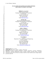 Cover of Evaluation of Maintenance Effectiveness for WSDOT Pavement Network