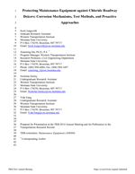 Cover of Protecting Maintenance Equipment against Chloride Roadway Deicers: Corrosion Mechanisms, Test Methods, and Proactive Approaches