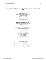 Cover of Joint Elimination Using Accelerated Bridge Construction Practices on the Indiana Toll Road