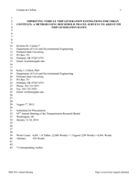 Cover of Improving Vehicle Trip Generation Estimations for Urban Contexts: A Method Using Household Travel Surveys to Adjust ITE Trip Generation Rates