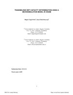 Cover of TRANSMILENIO BRT Capacity Determination Using a Microsimulation Model in VISSIM