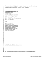 Cover of Modeling Bicyclists’ Injury Severity Levels in the Province of Nova Scotia, Canada, Using a Generalized Ordered Probit Structure