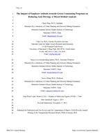 Cover of The Impact of Employer Attitude Towards Green Commuting Programs on Reducing Auto Driving: A Mixed Method Analysis