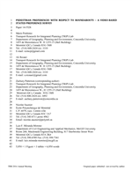 Cover of Pedestrian Preferences with Respect to Roundabouts - A Video-Based Stated Preference Survey