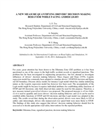 Cover of New Measure Quantifying Drivers’ Decision Making Behavior while Facing Amber light