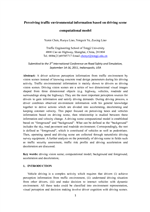 Cover of Perceiving Traffic Environmental Information Based on Driving Scene Computational Model