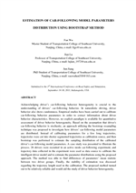 Cover of Estimation of Car-Following Model Parameters Distribution Using Bootstrap Method