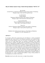 Cover of Bicycle Collision Analysis Using Vehicle Driving Simulator MOVIC-T4