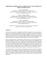 Cover of Prediction Under Bayesian Approach of Car Accidents in Urban Intersections