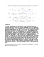 Cover of Improving Safety at High-Speed Rural Intersections