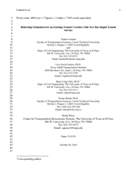 Cover of Ridership Estimation for an Existing Transit Corridor with New Bus Rapid Transit Service