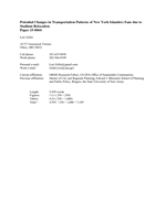 Cover of Potential Changes in Transportation Patterns of New York Islanders Fans due to Stadium Relocation