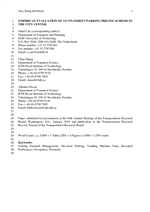 Cover of Empirical Evaluation of an On-street Parking Pricing Scheme in the City Center
