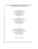 Cover of Using Ground-Penetrating Radar to Detect Indicators of Premature Joint Deterioration in Concrete Pavements