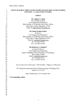 Cover of Study of Modal Shift to Bus Rapid Transit (BRT) in Developing Country: A Case Study in India