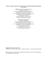 Cover of In-place Asphalt Recycling for Small Airfield Repairs in Remote Locations