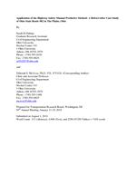 Cover of Application of the Highway Safety Manual Predictive Method: A Before/After Case Study of Ohio State Route 682 in The Plains, Ohio