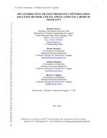 Cover of Multi-Objective Transit Frequency Optimization: Solution Method and Its Application to a Medium-Sized City