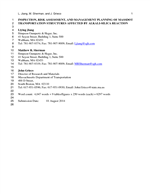 Cover of Inspection, Risk Assessment, and Management Planning of MassDOT Transportation Structures Affected by Alkali-Silica Reaction