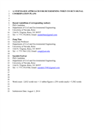 Cover of A Stop Based Approach for Determining When to Run Signal Coordination Plans