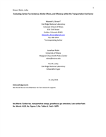 Cover of Evaluating Carbon Tax Incidence, Market Effects, and Efficiency within the Transportation Fuel Sector