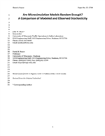 Cover of Are Microsimulation Models Random Enough? A Comparison of Modeled and Observed Stochasticity