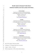 Cover of Benefit Analysis of Dynamic Weather Route: Statistical Evaluation of En Route Airspace Performance