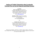 Cover of Analyses of Vehicle Trajectories When Leaving the Traveled Way on Curved, Superelevated Road Sections